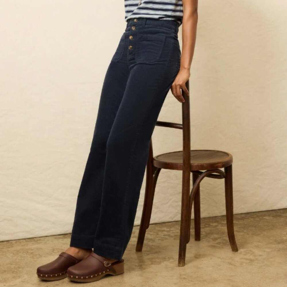 NEW Faherty Stretch Terry Cord Patch Pocket Pant - Abyss Navy